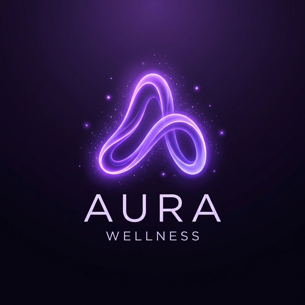 Aura Wellness logo branding visual